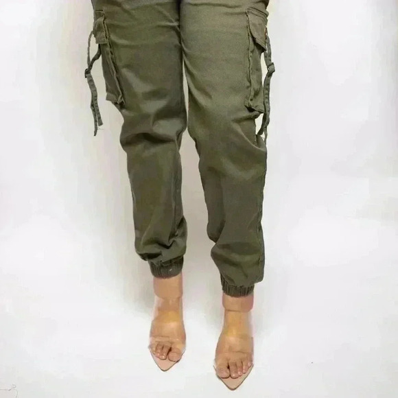 Jumping Through Hoops Olive Cargo Pant - Picture 2 of 4